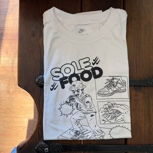 Nike White Tee with Black Sole Food Graphic